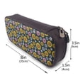 thumbnail image 3 of Lsque Colorful Sunflowers Printed Big Capacity PU Leather Pencil Case Large Pencil Pouch Stationery Pen Bag Pencil Holder for Teen, 3 of 6