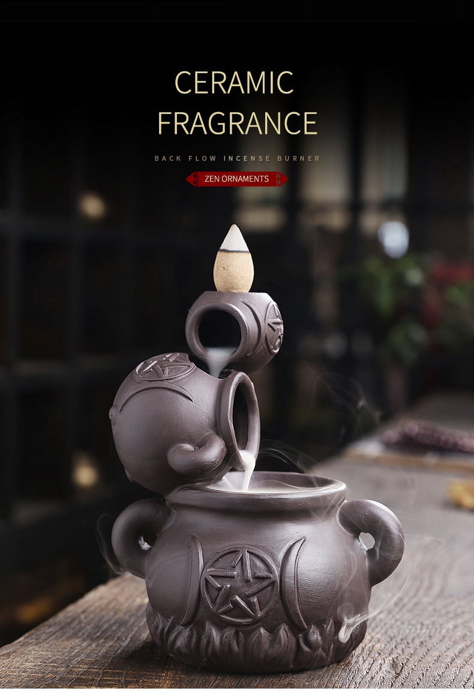 Incense Burner Personalized Backflow Incense Burner Household Sandalwood Burner Creative Home Backflow Aromatherapy Burner Incense Stick Holder