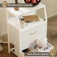 thumbnail image 4 of Furnulem 3 Drawers Dresser, White Nightstand, 4 of 5