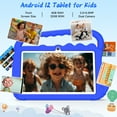 thumbnail image 2 of Kids Tablet 7 inch, Android 12 Tablet for Kids, 4GB RAM 32GB ROM Toddler Tablet, Bluetooth, IPS Screen, Parental Control, Dual Camera Shockproof Case for Educational, Games, 2 of 7