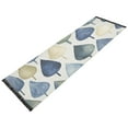 thumbnail image 6 of Indigo Watercolor Leaves 72x23.5" Bedroom Runner Rug, Durable and Non-Slip for Hallways and Living Rooms, 6 of 8