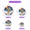 thumbnail image 5 of Happy New Year with Cavalier King Charles Spaniel Fireworks Holiday Xmas Winter 2025 Round Wood Sign Dog Lover Gifts Hanging Wall Home Decor - 00025, 5 of 5
