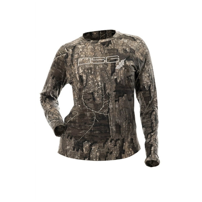 DSG Outerwear Long Sleeve Camo Tech Shirt - UPF 50+, Realtree Max-7, LG 
