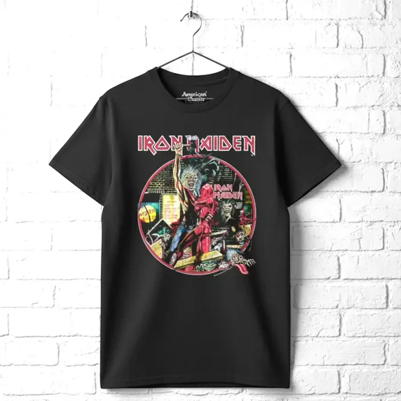 Iron Maiden Bring Your Daughter Men's T Shirt (Charcoal, AdultXL)