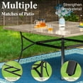 thumbnail image 2 of SUMMIT LIVING 9-Piece Outdoor Dining Set with Wood Grain Table & Wicker Cushioned Chairs for 8-Person, Black & Beige, 2 of 11