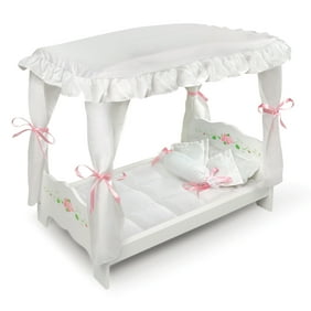 Badger Basket Doll Armoire Bunk Bed With Ladder White Pink Fits American Girl My Life As Most 18 Dolls
