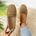 thumbnail image 2 of Brown Tassel Hollow Flat Shoes Women Casual Summer Fall Fashion Versatile Sweet Cool, 2 of 9