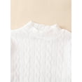 thumbnail image 4 of Bagilaanoe 2Pcs Little Girls Fall Clothes Long Sleeve Cable Knit Sweater Tops + Plaid Mini Skirt 3T 4T 5T 6T 7T 8T Kids Casual Skirt Set, 4 of 8