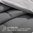 thumbnail image 4 of Bare Home 4-Piece Reversible Bed-in-a-Bag - Premium 1800 Collection - Twin, Light Gray/Gray Comforter with Gray Sheet Set, 4 of 8