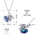 thumbnail image 2 of Collar de corazón de koala azul para mujer, colgante con cristales, regalo para mamá, su hija, amiga, 2 of 5