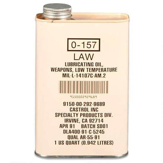 Genuine US Military Issue Gun Lubricating Oil, Low Temperature, 1 US