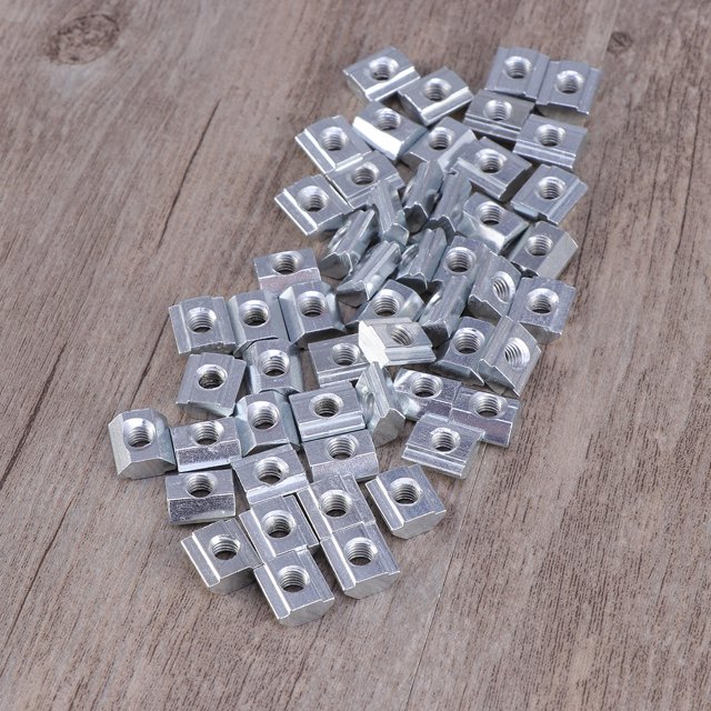 OULII 50 Pcs Écrou à Ailes en Acier au Carbone T-Type Résistant au Desserrage pour Planche à Neige en Arrière-Pays