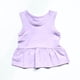 thumbnail image 3 of Vestido de verano para niña con camiseta y falda elástica de cuello redondo en colores pastel. Bonita y clásica camiseta de algodón para niña., 3 of 4