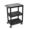 thumbnail image 2 of Luxor Plastic Utility Cart w/3 Shelves 300 lb. Capacity 24""L x 18""W x 34""H Bl, 2 of 3