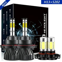 H13 High&Low Beam 5202 Fog Light for GMC Yukon XL 2500 2007-2013 LED Headlight Bulbs 4pcs