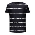 thumbnail image 4 of JIUKE Men T-Shirts Plus Size Striped Tee Shirts Short Sleeve Loose Comfy Crew Neck Workout Summer Tops, 4 of 5
