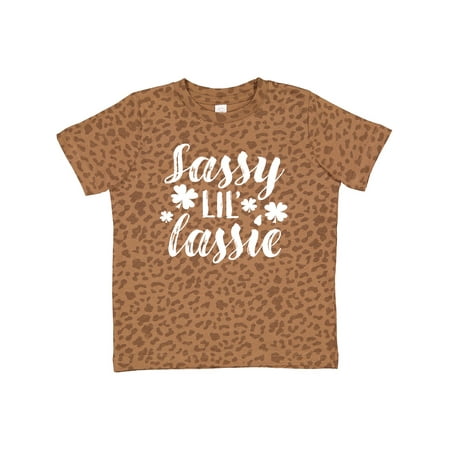 

Inktastic Saint Patrick s Day Sassy Lil Lassie with Shamrocks Gift Toddler Boy or Toddler Girl T-Shirt