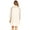 Off-White, variant on Womens A-line Flowy 3/4 Bell Sleeve Semi Sheer Lace Crochet Swing Mini Dress