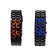 thumbnail image 2 of Methold Reloj para hombre LED Sin rostro Accesorio de moda Pareja Amante Amistad Estilo retro Reloj de Cadena de acero Electrónica Luz roja, 2 of 6