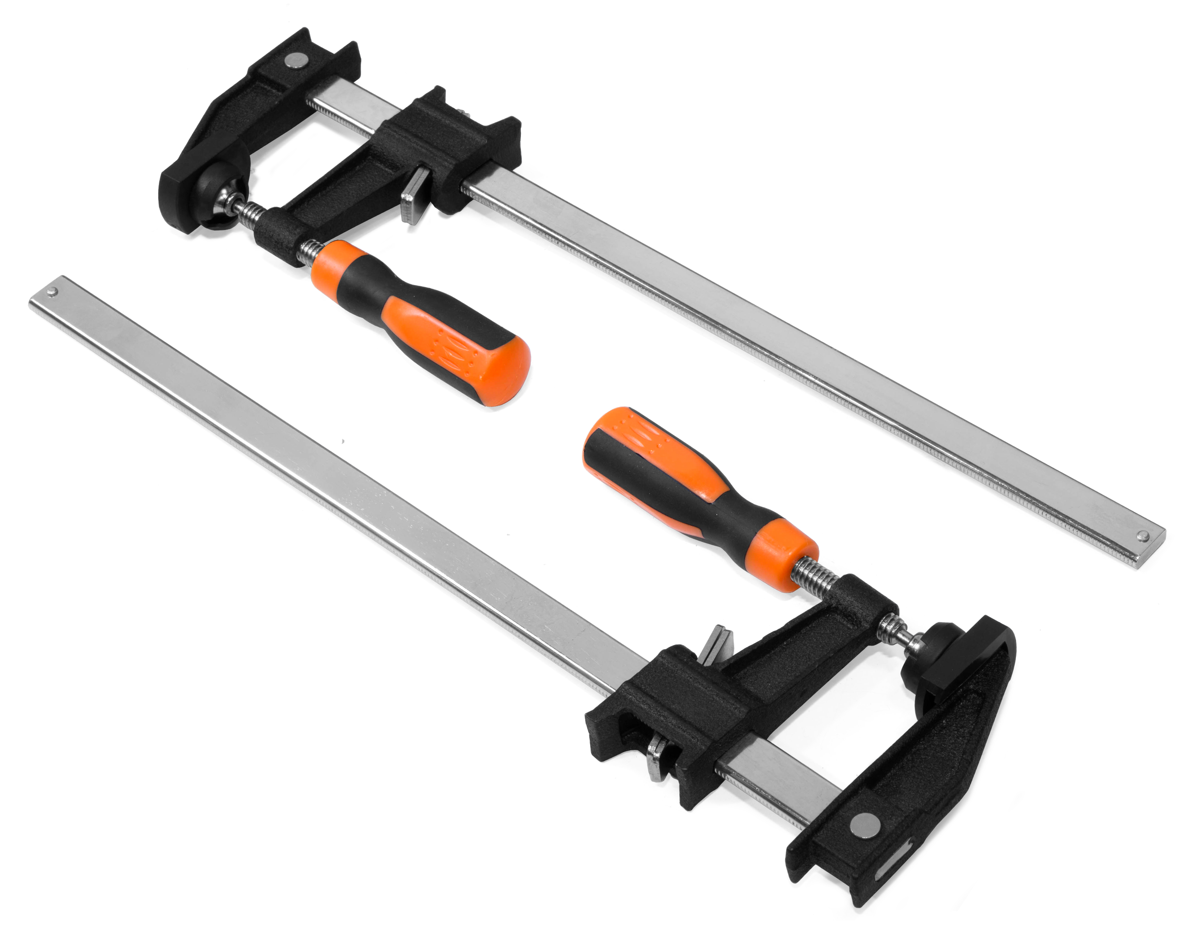 WEN Quick-Adjust 12-Inch Steel Bar Clamps with 2.5-Inch Throat and Micro-Adjustment Handle, Two Pack