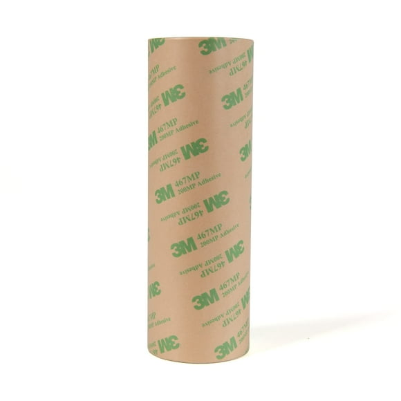 3M 467MP Adhesive Transfer Tape - 12 in x 15 ft. Pressure Sensitive Tape Roll with PCK Layflat Liner, Temporarily Repositionable Adhesive. Tapes and Adhesive