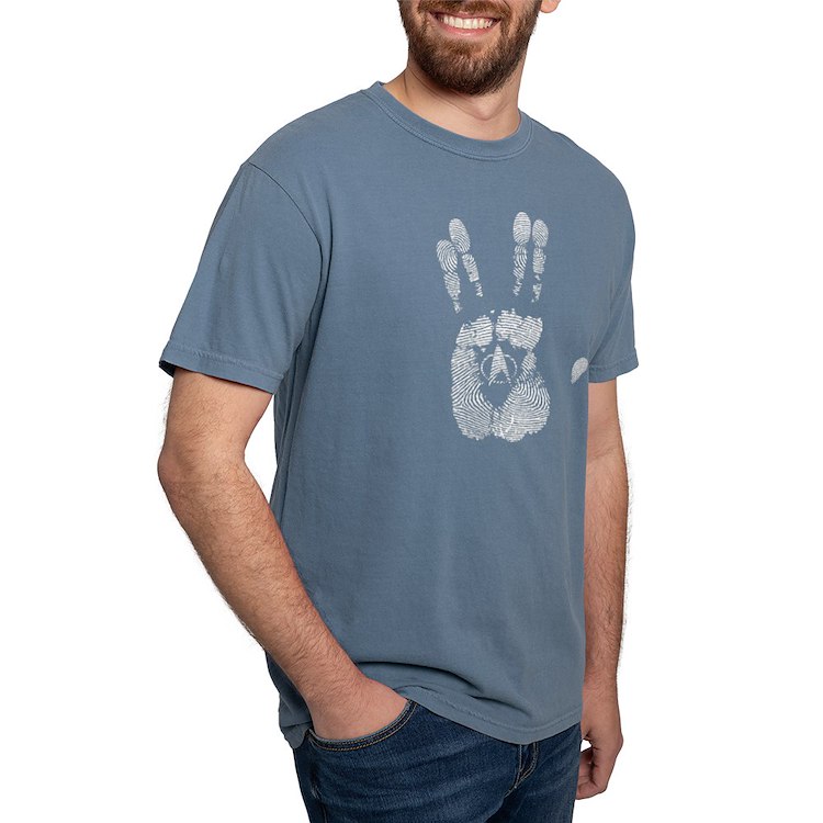 CafePress - Spock Hand - Mens Comfort Colors Shirt - image 4 of 5