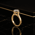 thumbnail image 3 of Diiro Princess Cut Moissanite Engagement Ring for Women, Bezel Set Solitaire Ring, Yellow Gold Vermeil, Modern Promise Wedding Ring, 3 of 7