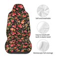Sigee Rose Flowers for Universal Car Seat Covers, Premium Car Seat