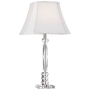Vienna Full Spectrum Traditional Table Lamps 25 1/2 High Set of 2 Crystal Cut Column Geneva White Square Shade for Bedroom Living Room Bedside Office