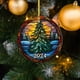 thumbnail image 4 of Christmas Acrylic Pendant Concave Textured Round Pendant Decoration, 4 of 6