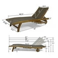 thumbnail image 4 of Emmanuel Outdoor Wicker and Wood Chaise Lounge with Pull-Out Tray, Set of 4, Brown, Teak, 4 of 9