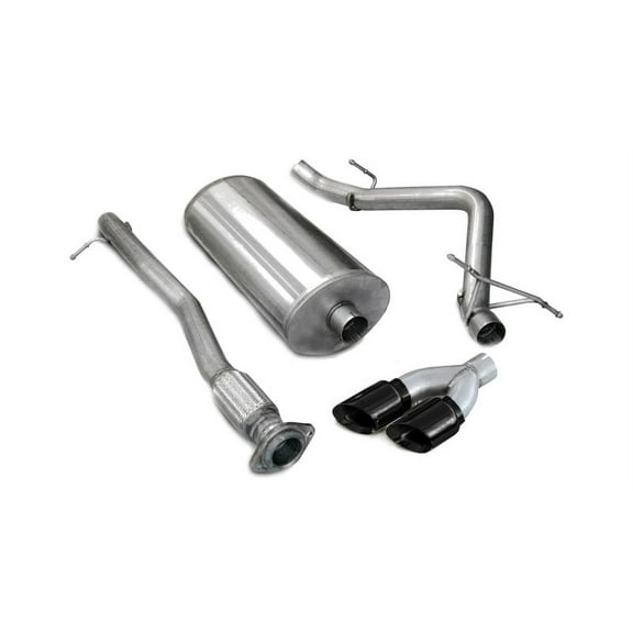 Corsa 07-08 Chevrolet Silverado Crew Cab/Short Bed 1500 5.3L V8 Black Sport Cat-Back Exhaust Fits select: 2008 CHEVROLET SILVERADO C1500, 2008 GMC SIERRA K1500