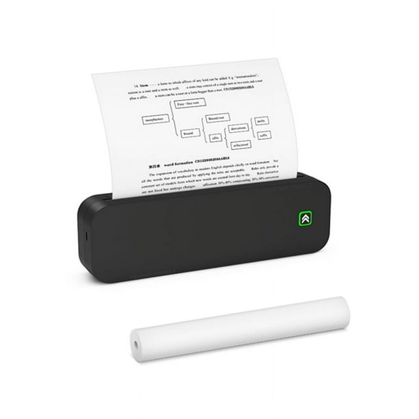 Mini Impresora Portátil A4 Sin Tinta, Impresora Térmica A4 para Teléfono, PC, Impresora de Transferencia de Tatuajes, Color Negro