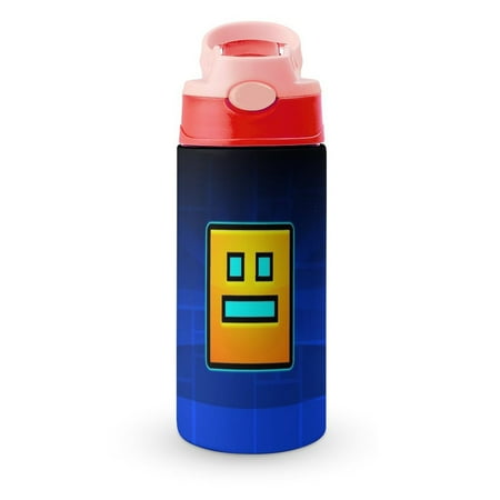 

Geometry Dash Kids Water Bottle 12 Oz Vacuum Insulated Stainless Steel Cup Thermoses with Locking Cover Leak-Proof Design Water Bottle Cup for Boys Girls Great for Travel
