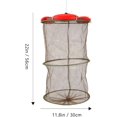 thumbnail image 2 of Cesta de pesca flotante, red de pesca plegable, red de nailon, jaula de almacenamiento para cebo de pesca, para guardar cangrejos, pececillos, red protectora para regalo para entusiastas de la pesca, 2 of 5