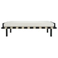 thumbnail image 4 of SAFAVIEH Couture Constantine Solid Linen Contemporary Bench, Black/White, 4 of 11