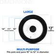 thumbnail image 2 of Large Silicone & Glass Universal Lid (10.5 to 12 Inches) - BPA-Free Silicone Lid with Stay Cool Handle & Tempered Glass Top - Dishwasher Safe - Universal Lid for Pots, Pans, Skillets, Cast Iron, 2 of 7