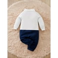 thumbnail image 4 of WIBACKER Baby Infant Boy Captain Costume 100% Cotton Newborn Boy Cosplay Party Jumpsuit Halloween Christmas Rompers, 4 of 13