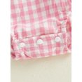 thumbnail image 7 of aturustex Toddler Baby Girl Classic Plaid Romper Outfits 0 3M 6M 9M 12M Infant Flutter Sleeves Overalls Square Neck Bodysuits Ruffled Jumpsuit with Bol Summer Daily Clothes for Holiday Party, 7 of 7