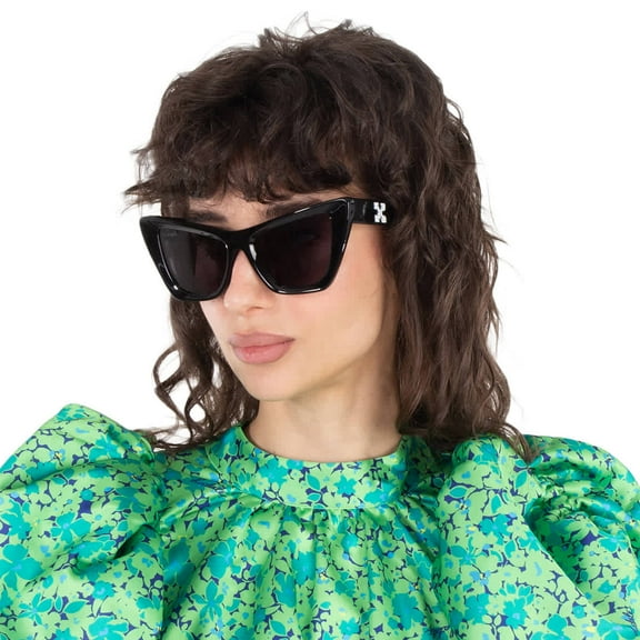 Off-White Edvard Dark Grey Cat Eye Ladies Sunglasses OERI045 1007 57