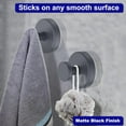 thumbnail image 6 of Suction Cup Hooks for Shower, Removable Towel Hooks for Bathroom Window Glass Door Wall, Bath Robe Looafh Hook for Hanging - 2 Pack, Grey, 6 of 14