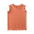 thumbnail image 4 of Zanarzt Toddler T Shirts Organic Lightweight Soft Breathable Comfortable Cotton Undershirts Toddler Kids Girl Orange,5-6 Years, 4 of 5
