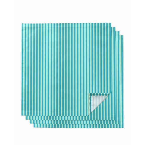 Modern Striped Cloth Napkins Set of 4 Reusable Dinner Napkins, Geometric Abstract Minimalist Cocktail Napkin Washable Table Napkins for Wedding/Holiday Party/Baby Shower 20"x20"