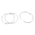 thumbnail image 1 of 3pcs 60mm Inner Dia Book Office Metal Loose Leaf Binder Hinge Snap Ring Keychain, 1 of 5