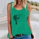 thumbnail image 3 of Camisetas sin mangas para las mujeres 2024 Camiseta sin mangas para mujer, camisetas de verano sin mangas, camiseta de vacaciones informal con gráfico de ramo de flores (Green, M), 3 of 6