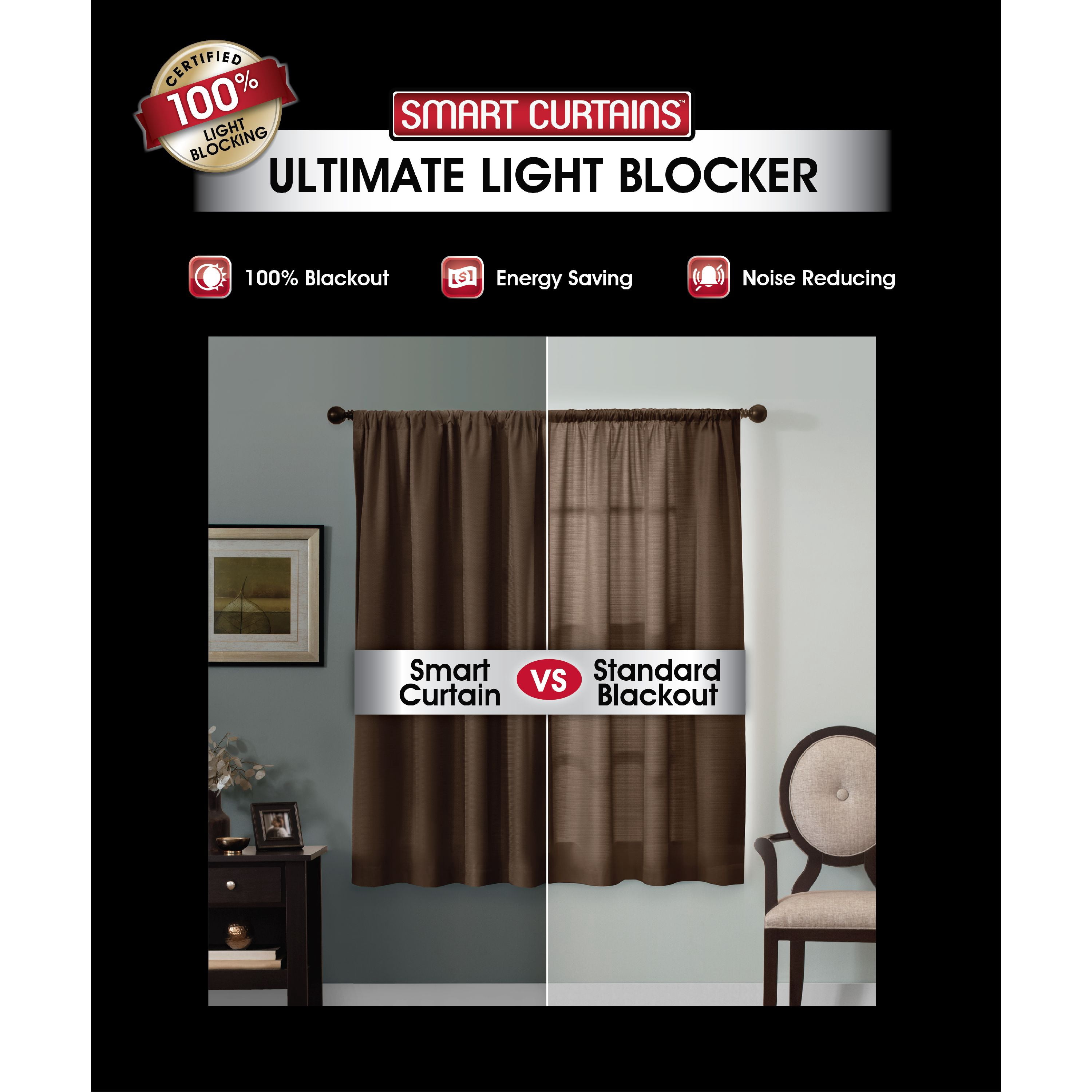 Ultimate Light Blocker Certified 100 Percent Blackout Julius Smart Curtain Window Curtain Panel