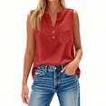 thumbnail image 4 of Cotton Linen Tank Tops for Women Button Down Sleeveless Shirt Gauze Breathable Blouses, XL, 4 of 6