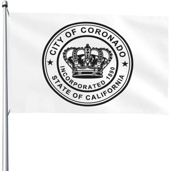 Heavy Duty Seal Of Coronado, California Flag 4x6 Ft Durable Outdoor Banner Home Party Welcome Flag Patio Decor Flag