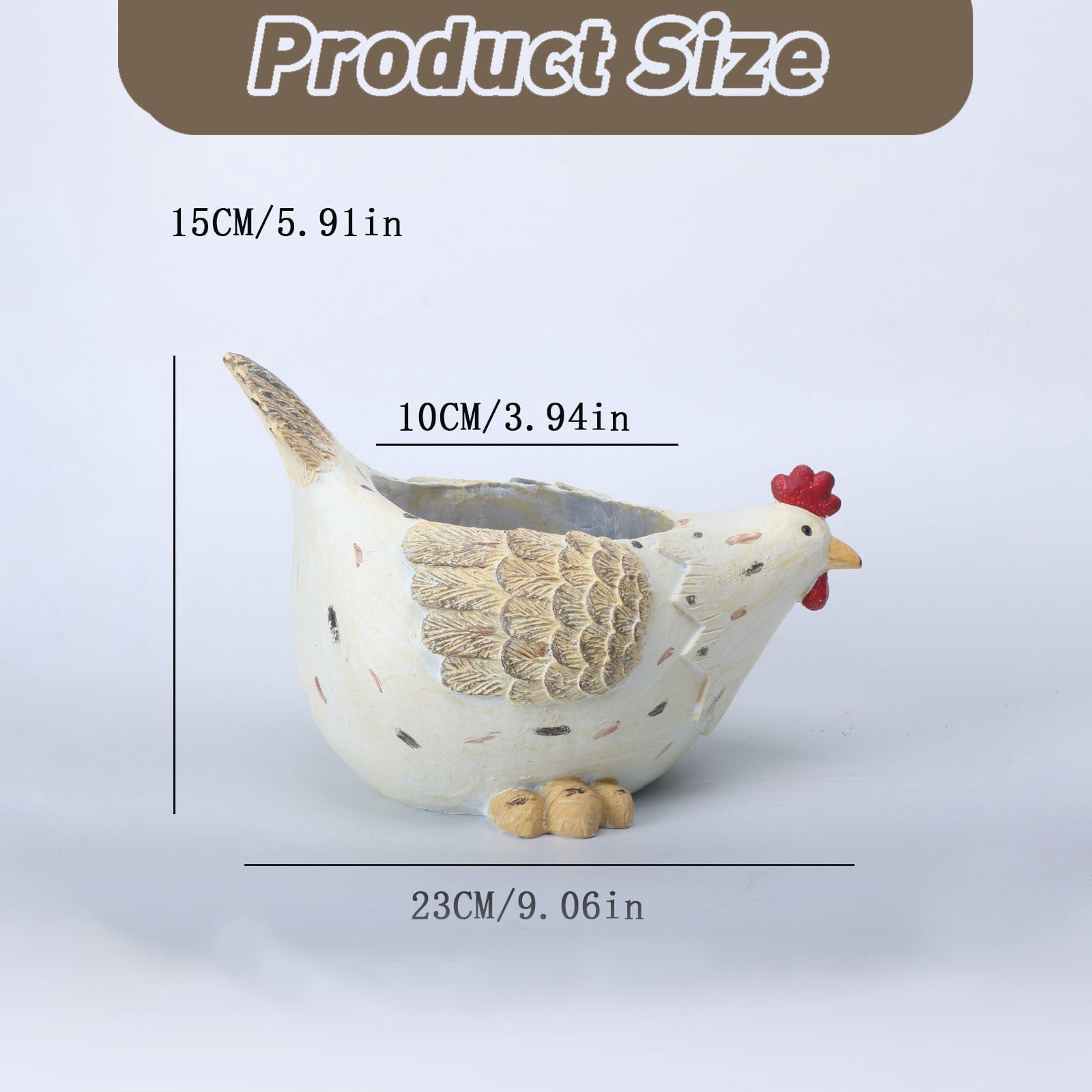 Jierger Hen Kitchen Utensil Holder for Countertop Ceramic Utensil Crock for Kitchen Counter Chicken Decorative Farmhouse Organizer Crock for Forks Spoons Cooking Utensils Countertop Storage Container