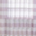 thumbnail image 6 of Efavormart 2 Panels Lavender/White Faux Linen Woven Sheer Window Drapery Stripe Window Treatment Grommet Curtain Panel 52"x108", 6 of 6